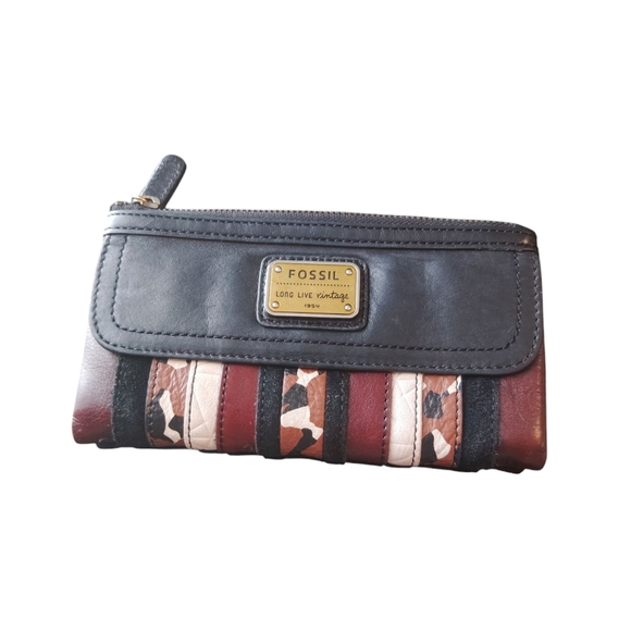 Fossil Long Live Vintage Ladies Leather Wallet - Picture 1 of 16